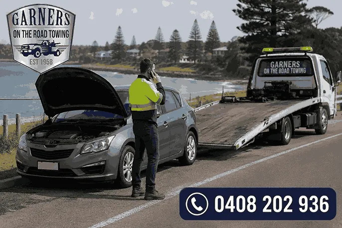 Garner on the Road tow truck assisting a car breakdown in Ulladulla